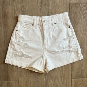 American Eagle White Denim Shorts